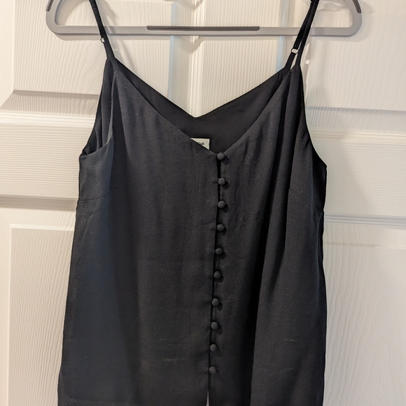 Elegant Black Button-Down Women's Top - Picture 1 of 3